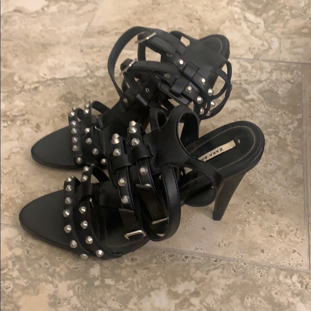 Stud Zara Black Heels